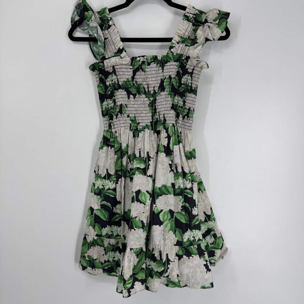 Hill House Floral Smocked Elizabeth Mini Nap Dress Size XXS - Picture 2 of 11